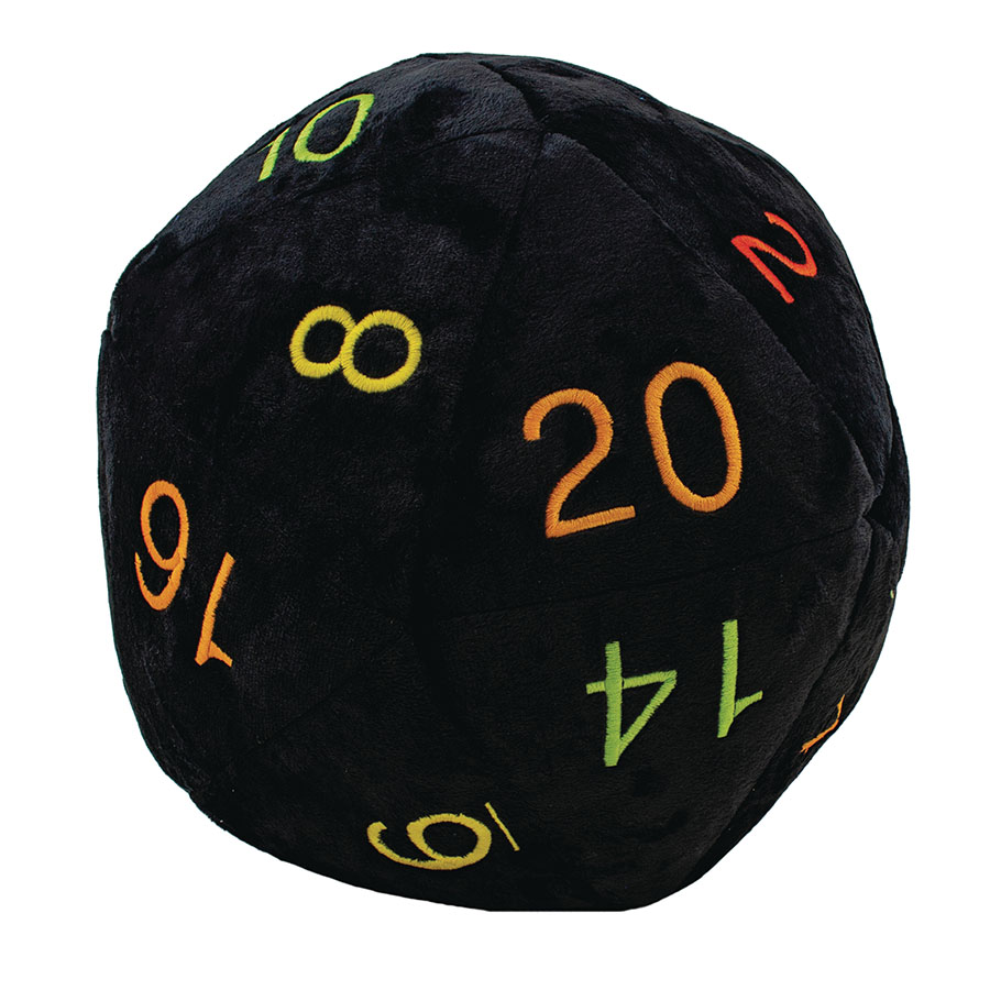 Jumbo Novelty D20 Plush Dice - Rainbow