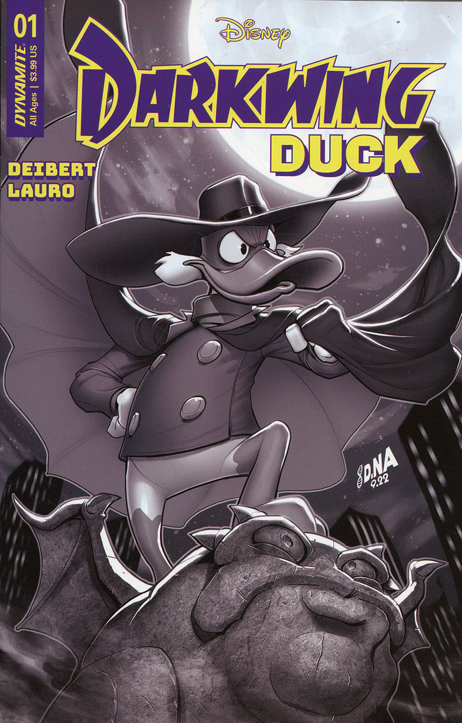 Darkwing Duck Vol 3 #1 Cover I Incentive David Nakayama Black & White Cover