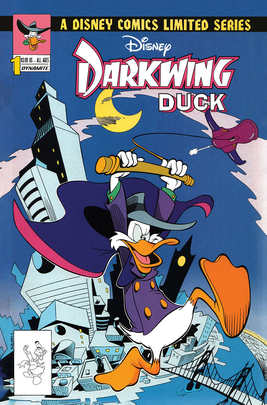 Darkwing Duck Vol 3 #1 Cover N Incentive John Blair Moore Modern Icon 1991 Virgin Cover