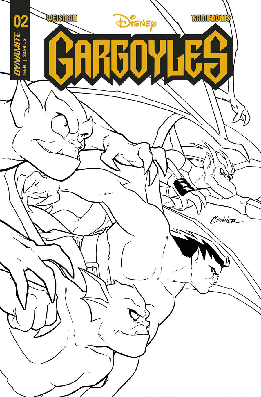 Gargoyles Vol 3 #2 Cover O Incentive Amanda Conner Modern Icon Black & White Cover