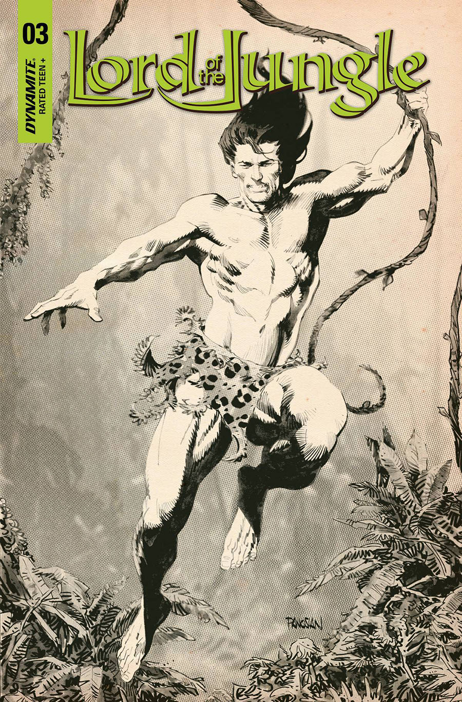 Lord Of The Jungle Vol 2 #3 Cover F Incentive Dan Panosian Black & White Cover