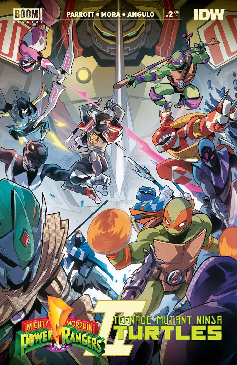 Mighty Morphin Power Rangers Teenage Mutant Ninja Turtles II #2 Cover I Incentive Simone Ragazzoni Variant Cover