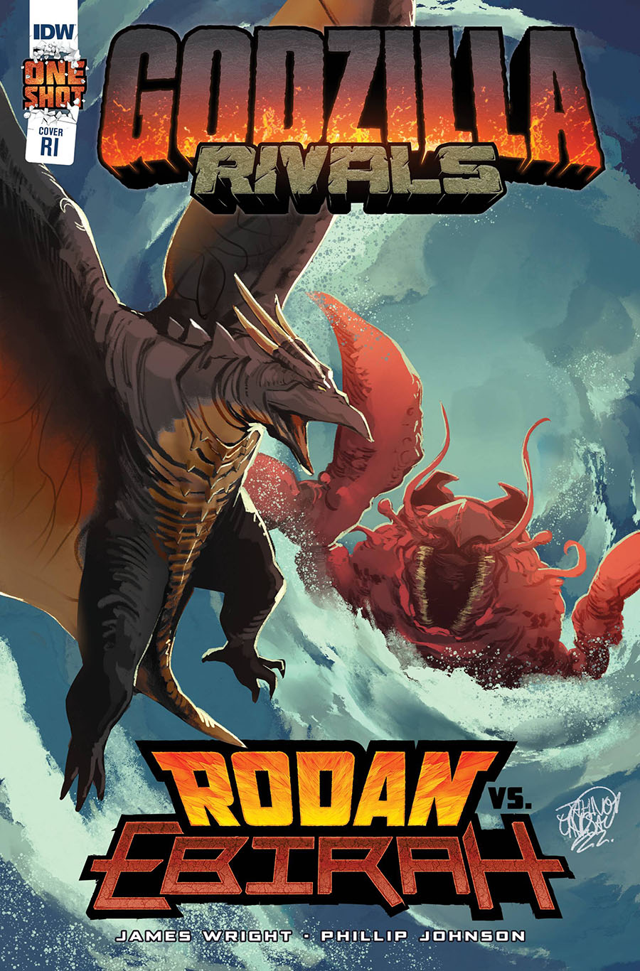 Godzilla Rivals Rodan vs Ebirah #1 (One Shot) Cover C Incentive Jahnoy Lindsay Variant Cover