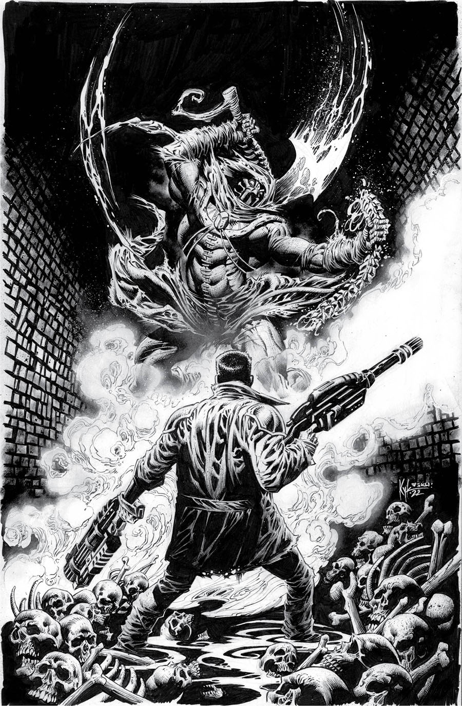 The Exiled #1 Cover K Incentive Kyle Hotz Black & White Variant Cover