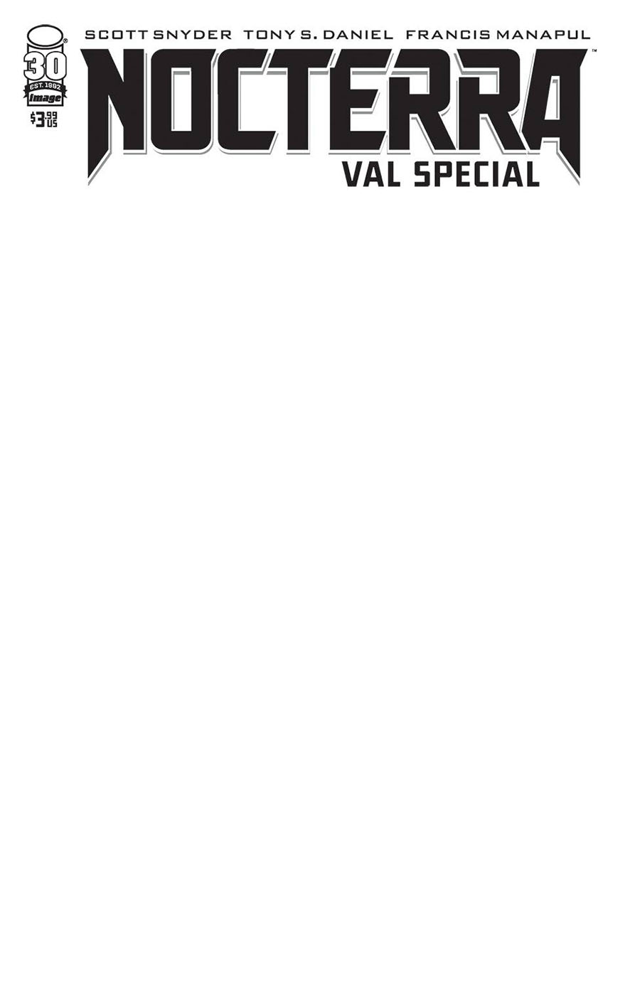Nocterra Special Val #1 (One Shot) Cover E Variant Blank Cover