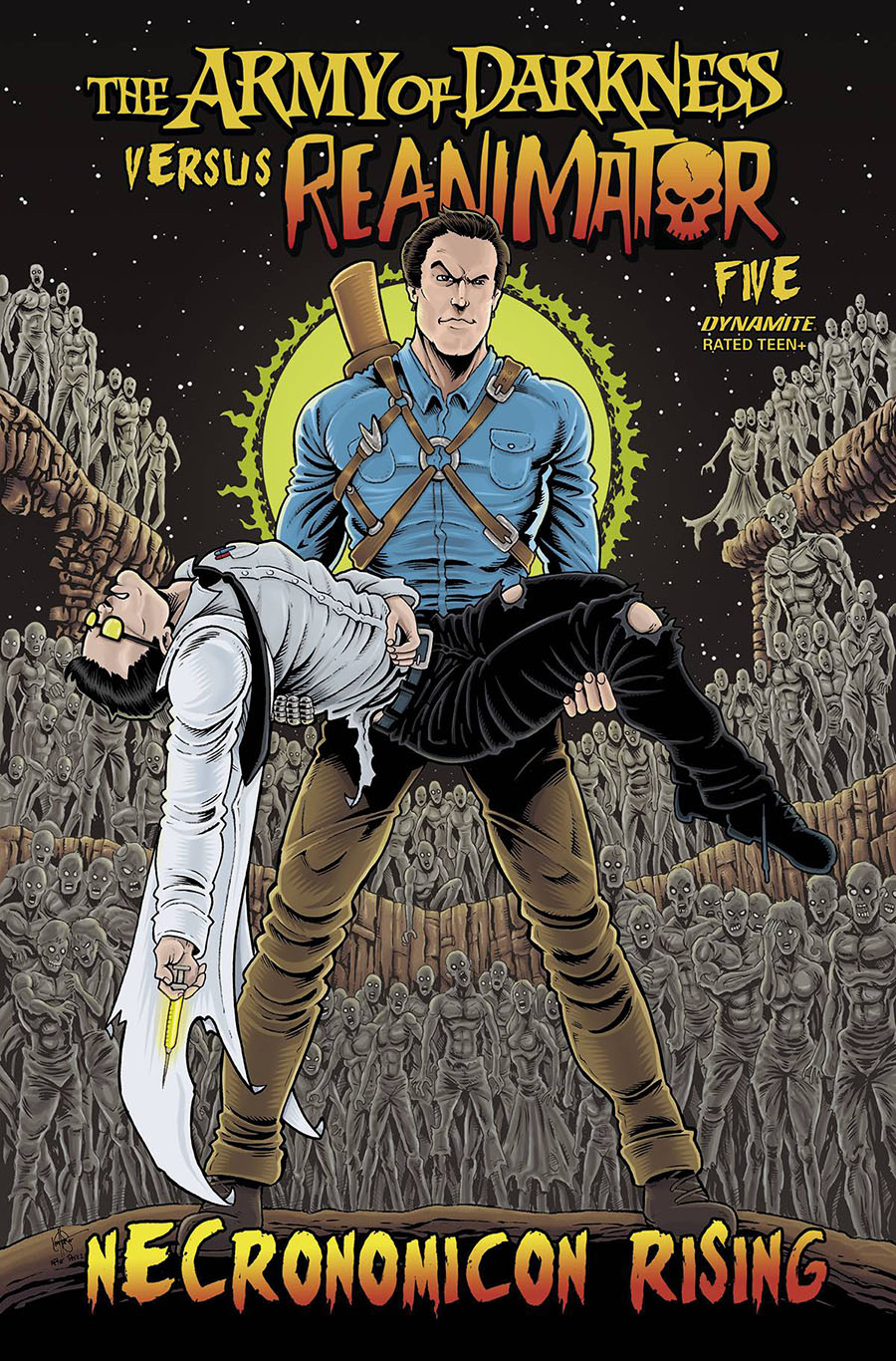 Army Of Darkness vs Reanimator Necronomicon Rising #5 Cover J Variant Ken Haeser Homage Cover