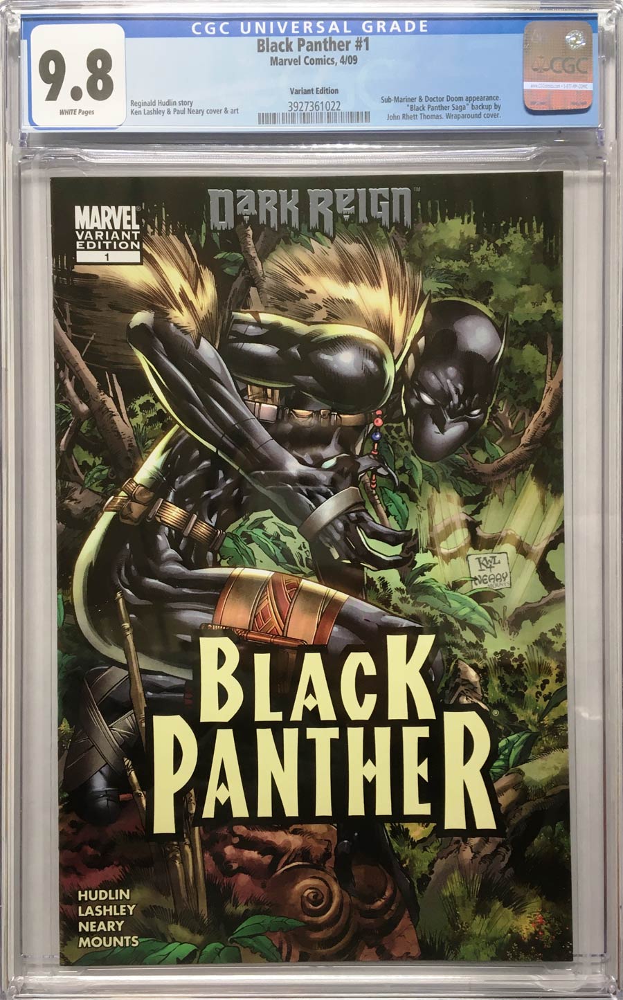 Black Panther Vol 5 #1 Cover E CGC 9.8 1st Ptg Regular Ken Lashley Cover (Dark Reign Tie-In)