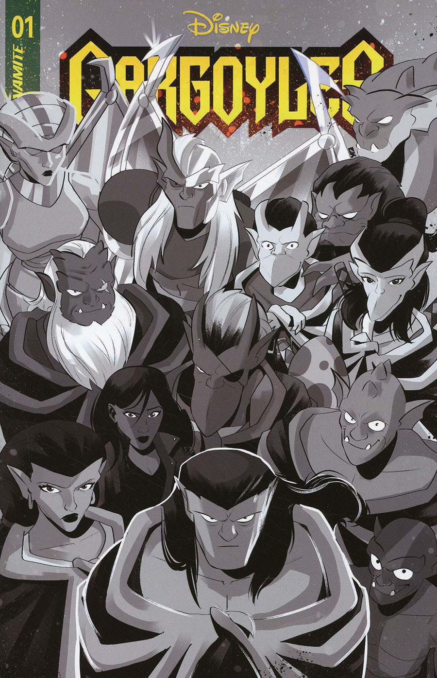 Gargoyles Vol 3 #1 Cover Z-G Incentive George Kambadais Black & White Cover