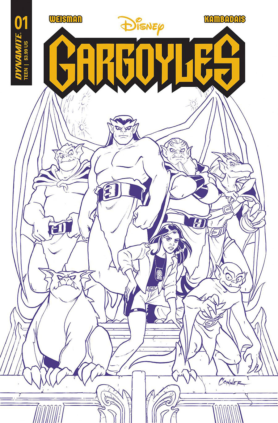 Gargoyles Vol 3 #1 Cover Z-I Incentive Amanda Conner Purple Line Art Cover