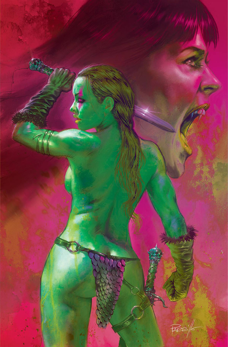 Vampirella vs Red Sonja #2 Cover T Incentive Lucio Parrillo Ultraviolet Virgin Cover