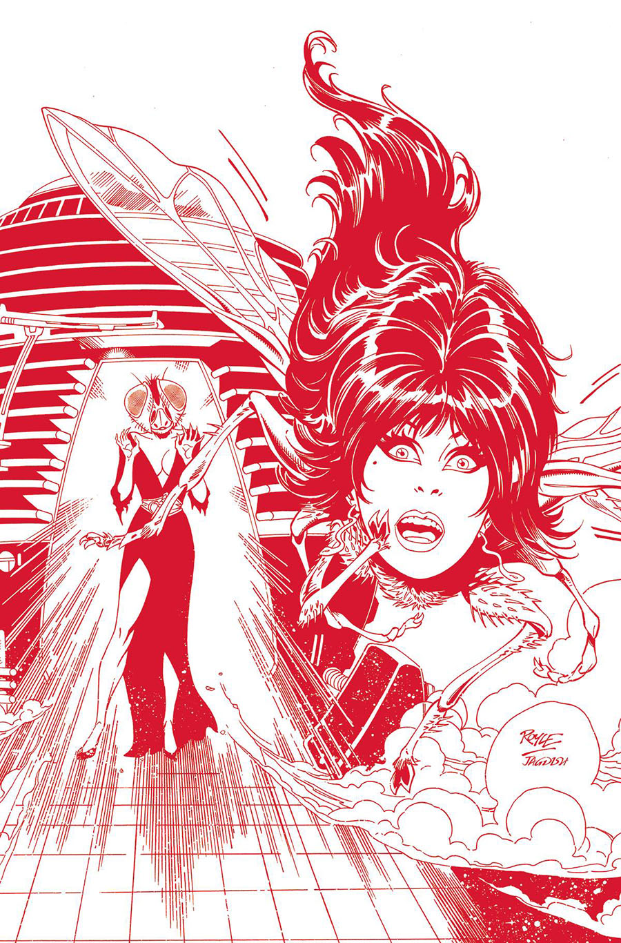 Elvira In Horrorland #5 Cover L Incentive John Royle Fiery Red Virgin Cover