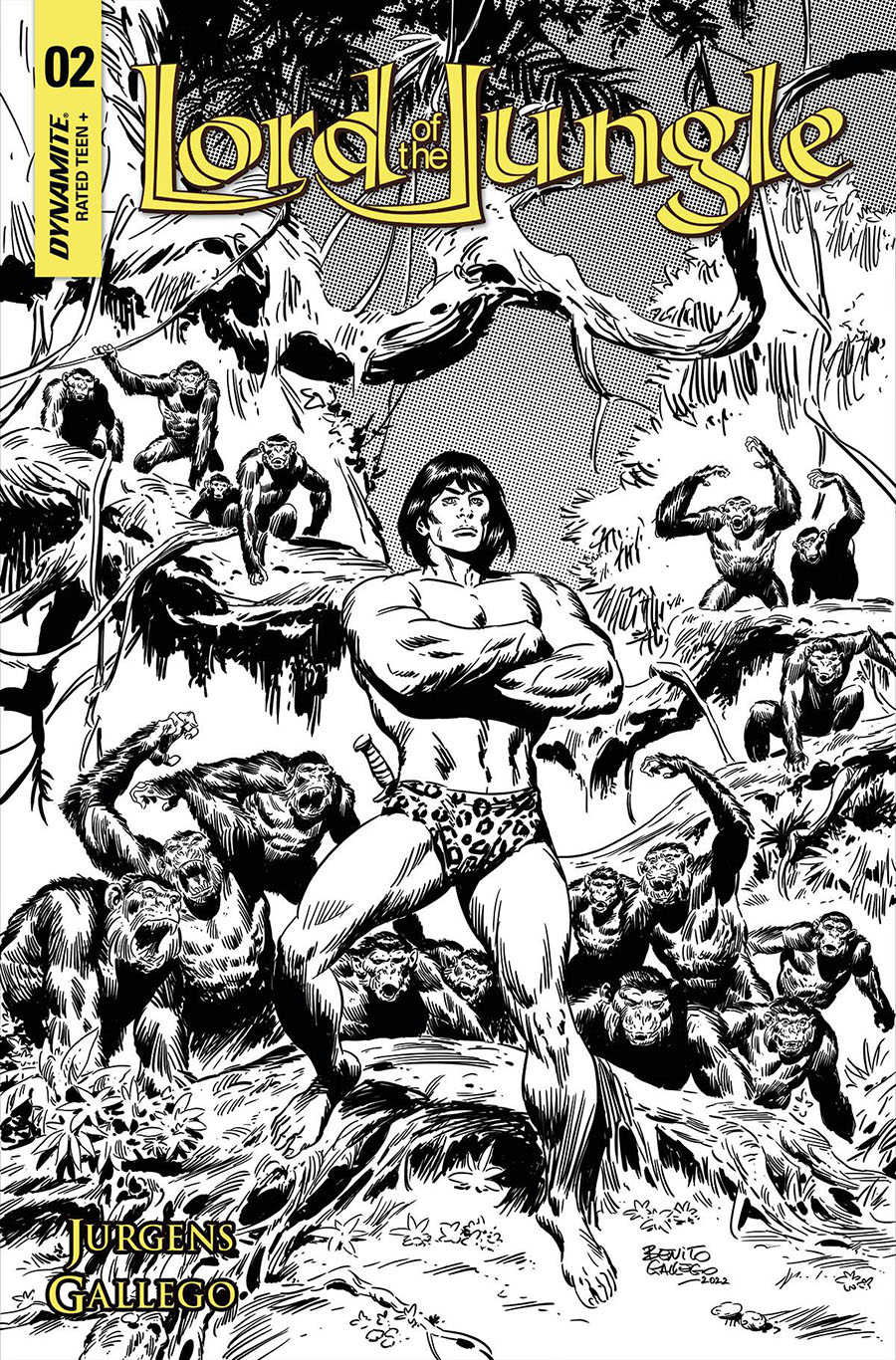 Lord Of The Jungle Vol 2 #2 Cover N Incentive Benito Gallego Black & White Cover