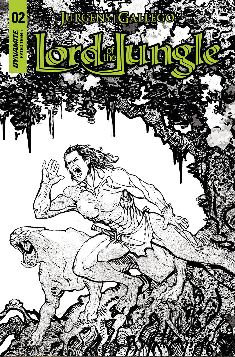 Lord Of The Jungle Vol 2 #2 Cover Q Incentive Moritat Line Art Cover