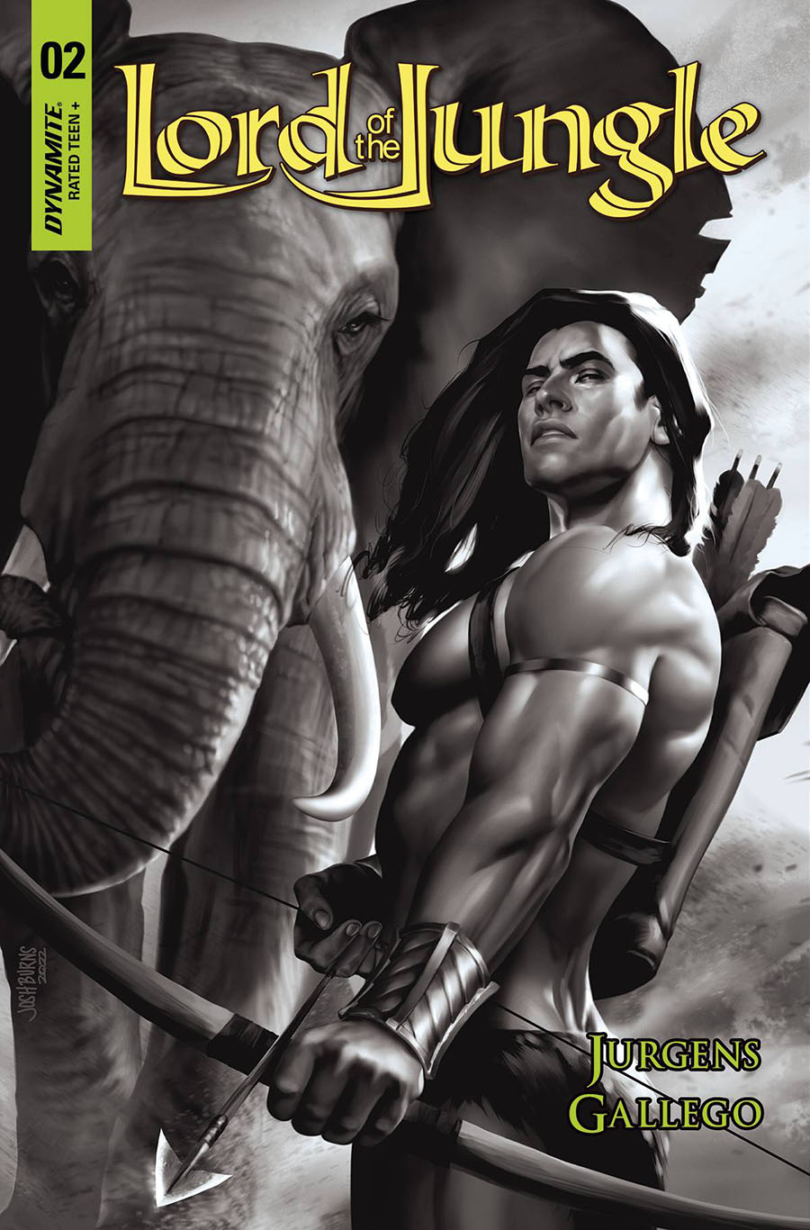 Lord Of The Jungle Vol 2 #2 Cover R Incentive Josh Burns Black & White Cover