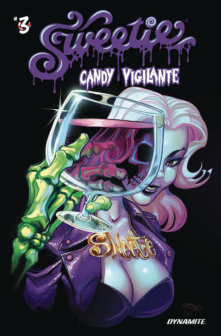 Sweetie Candy Vigilante #3 Cover G Variant Jeff Zornow Rock Album Homage Cover