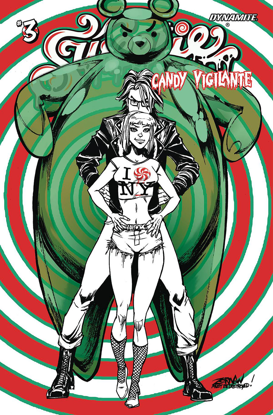 Sweetie Candy Vigilante #3 Cover I Incentive Jeff Zornow Pixie Holiday Tint Cover