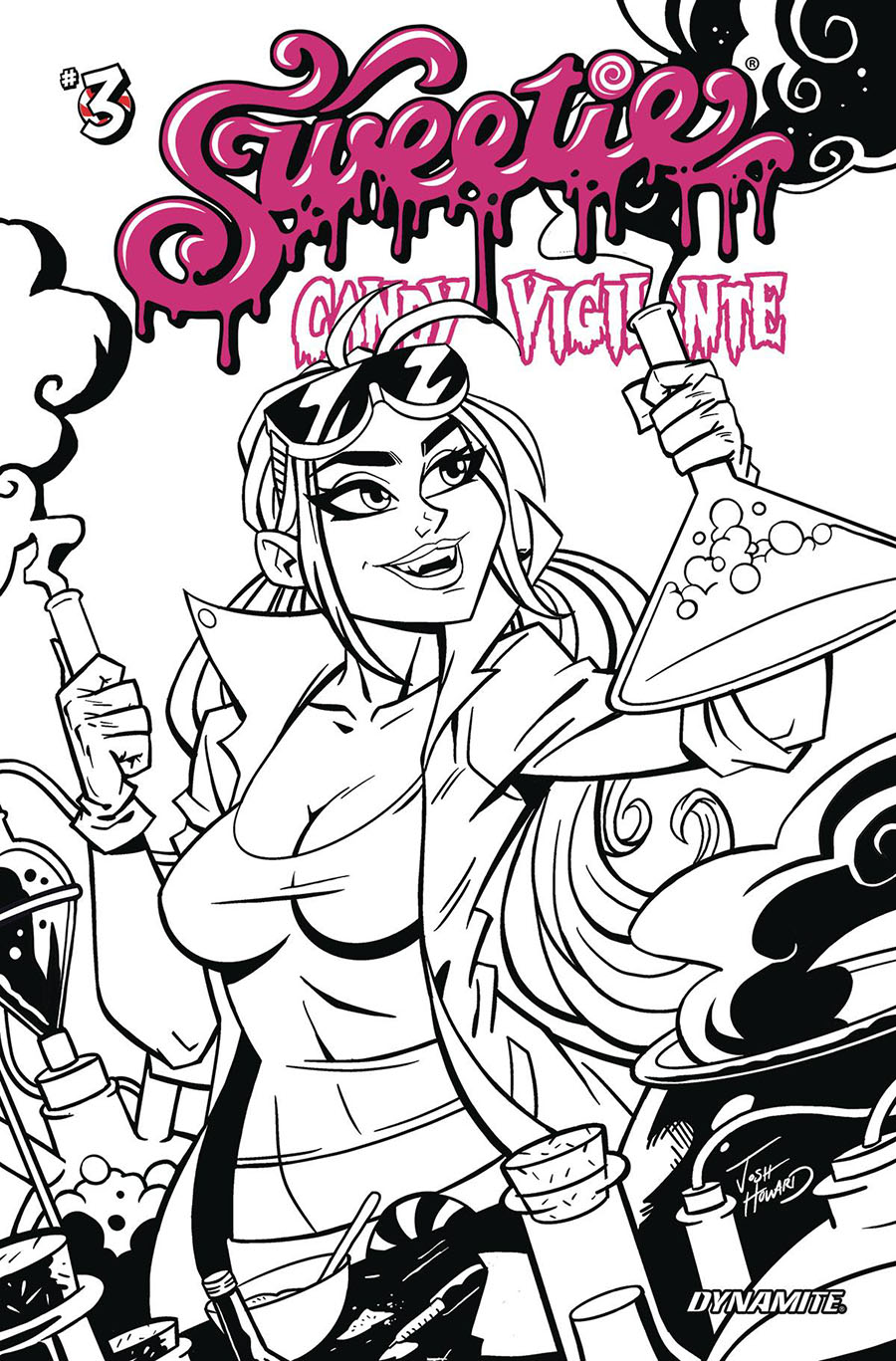 Sweetie Candy Vigilante #3 Cover J Incentive Josh Howard Line Art Cover