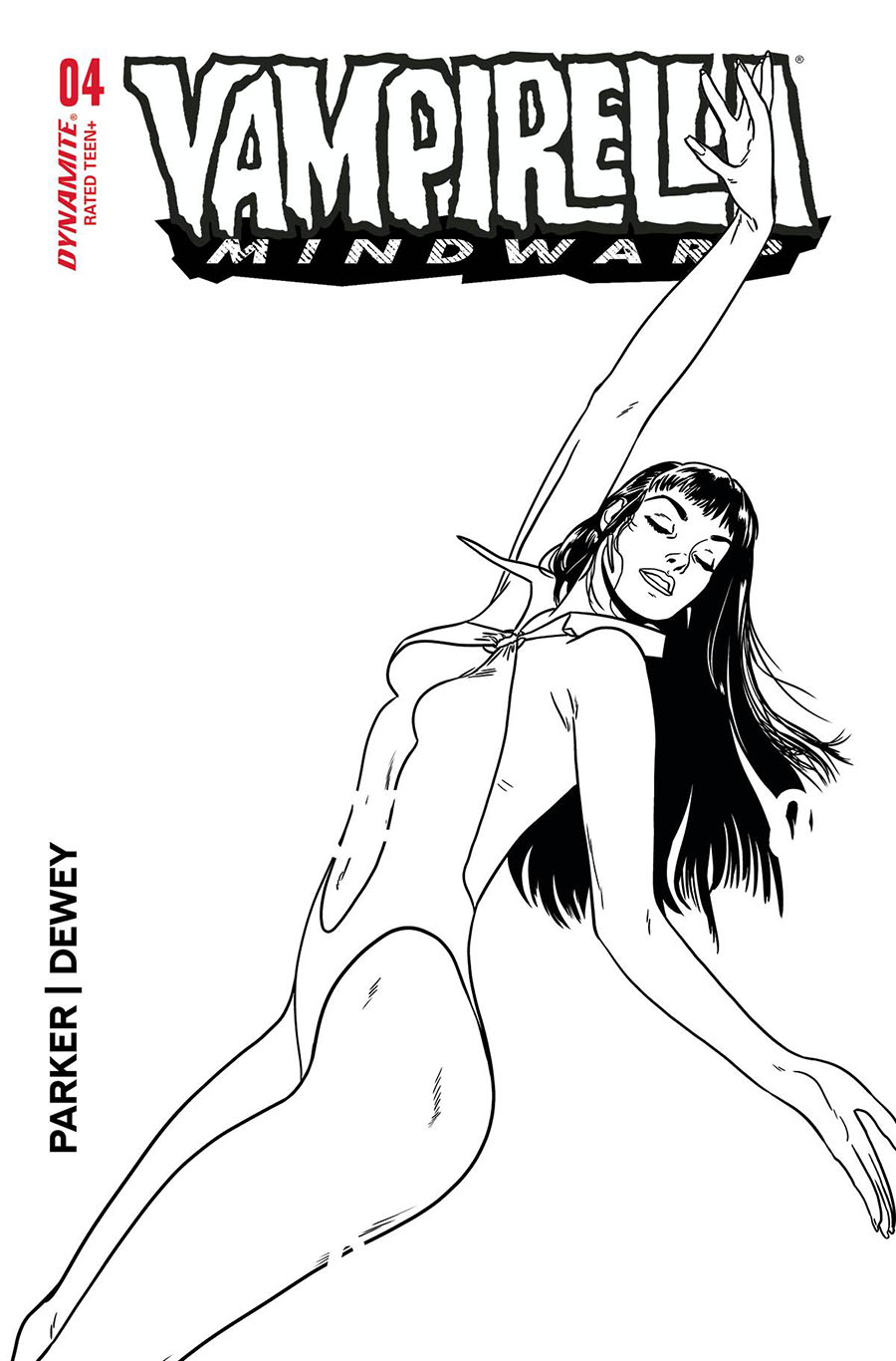 Vampirella Mindwarp #4 Cover M Incentive Jonathan Case Black & White Cover