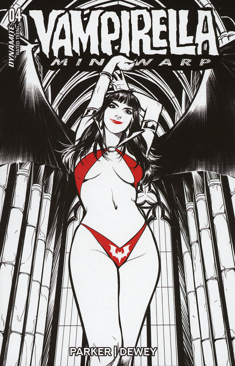 Vampirella Mindwarp #4 Cover N Incentive Valentina Pinti Black & White Cover