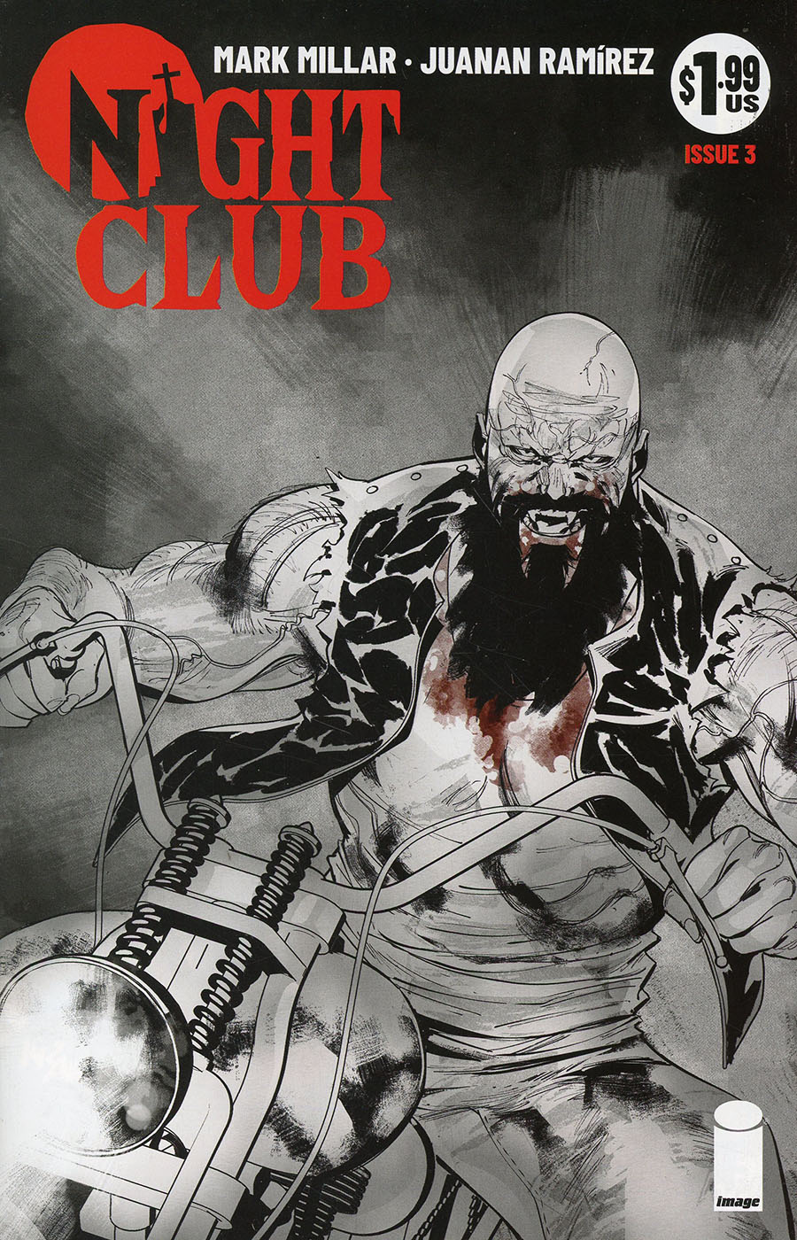 Night Club (2022) #3 Cover B Variant Juanan Ramirez Black & White Cover