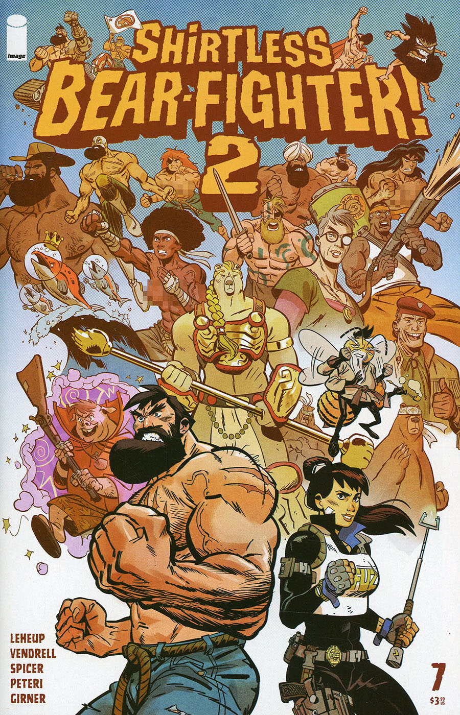 Shirtless Bear-Fighter 2 #7 Cover B Variant Nil Vendrell Cover