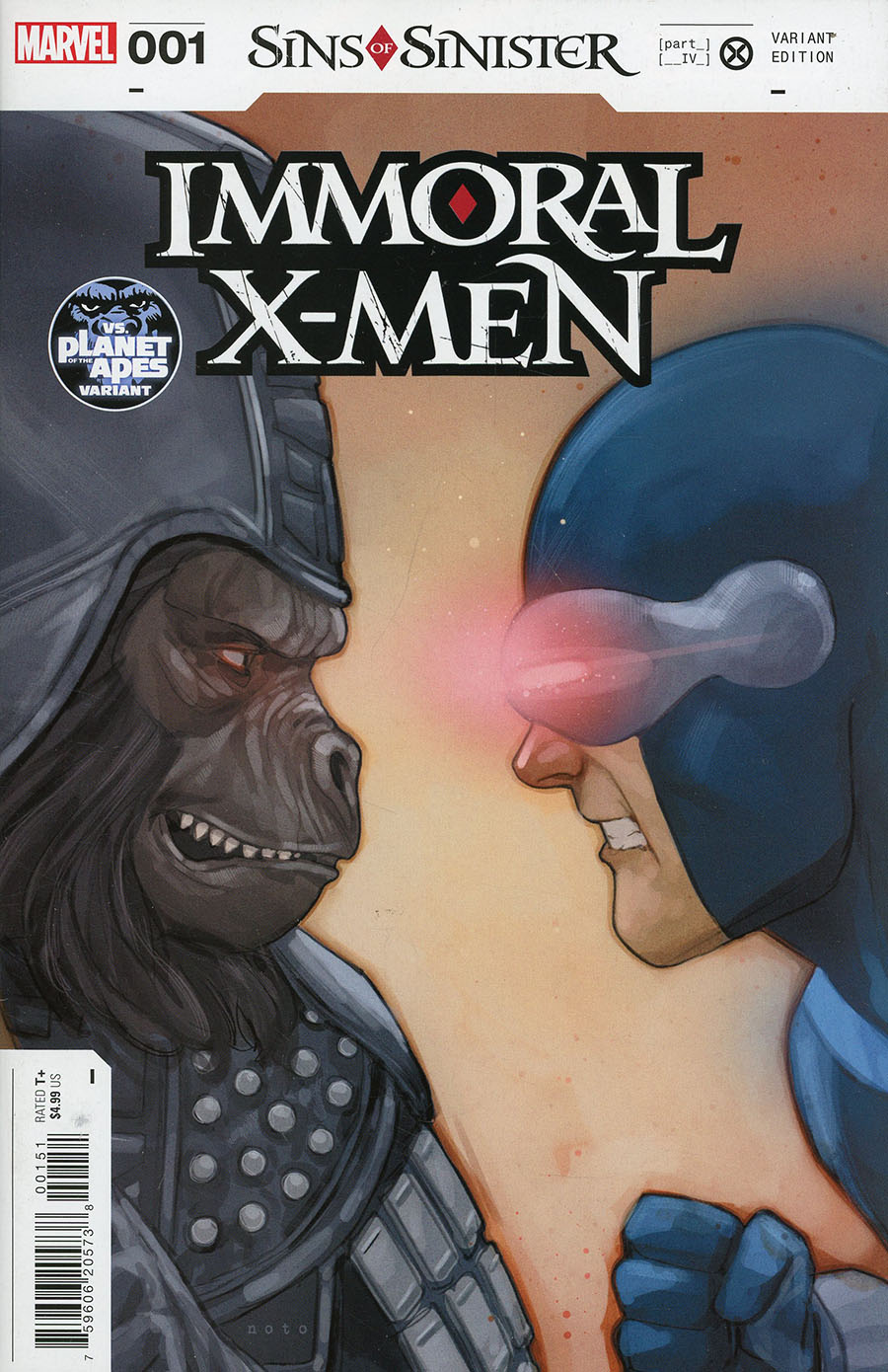 Immoral X-Men #1 Cover C Variant Phil Noto Planet Of The Apes Cover (Sins Of Sinister Tie-In)