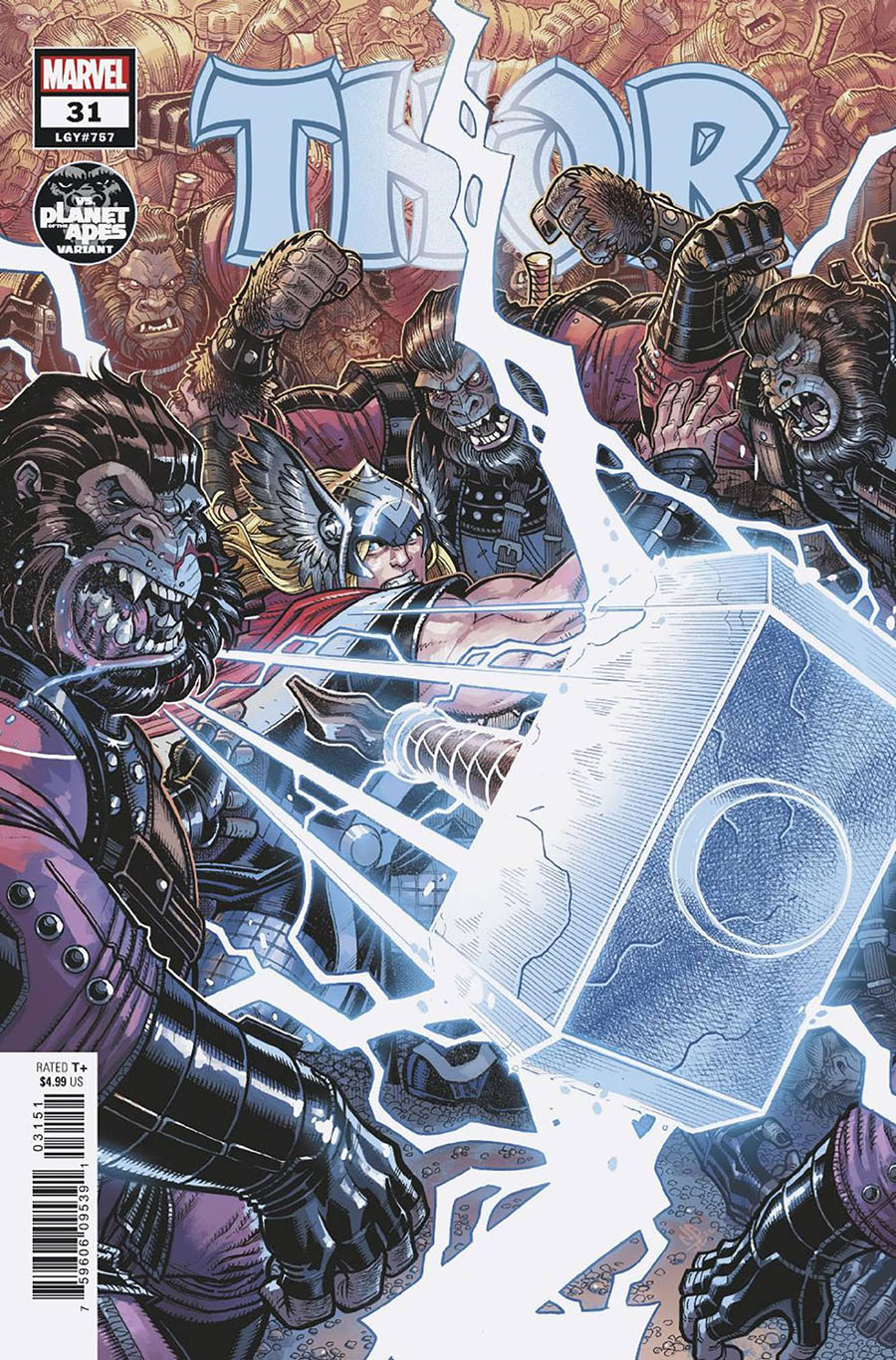 Thor Vol 6 #31 Cover C Variant Nick Bradshaw Planet Of The Apes Cover