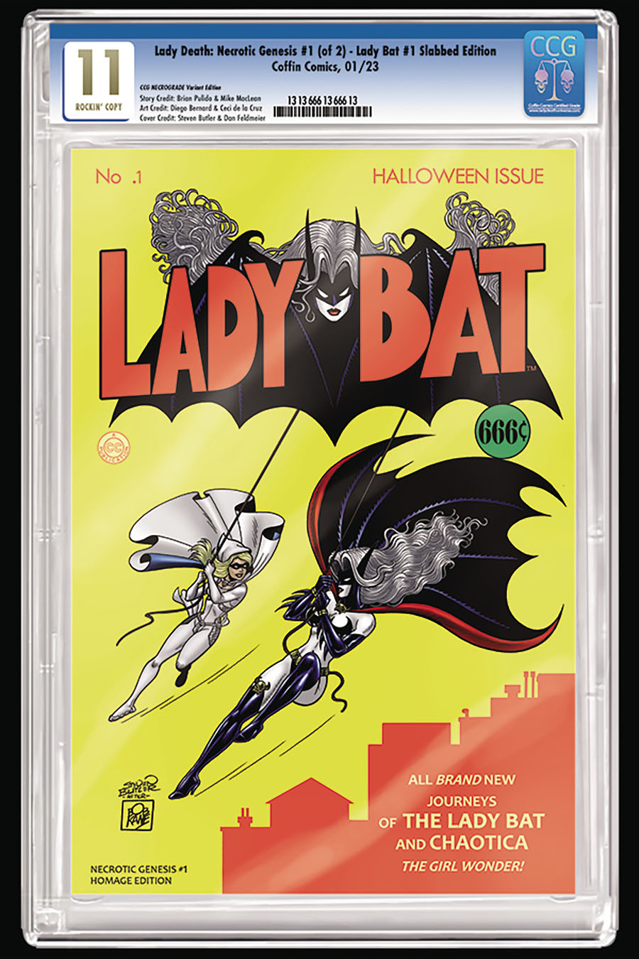 Lady Death Necrotic Genesis #1 Cover F Lady Bat Slabbed Edition