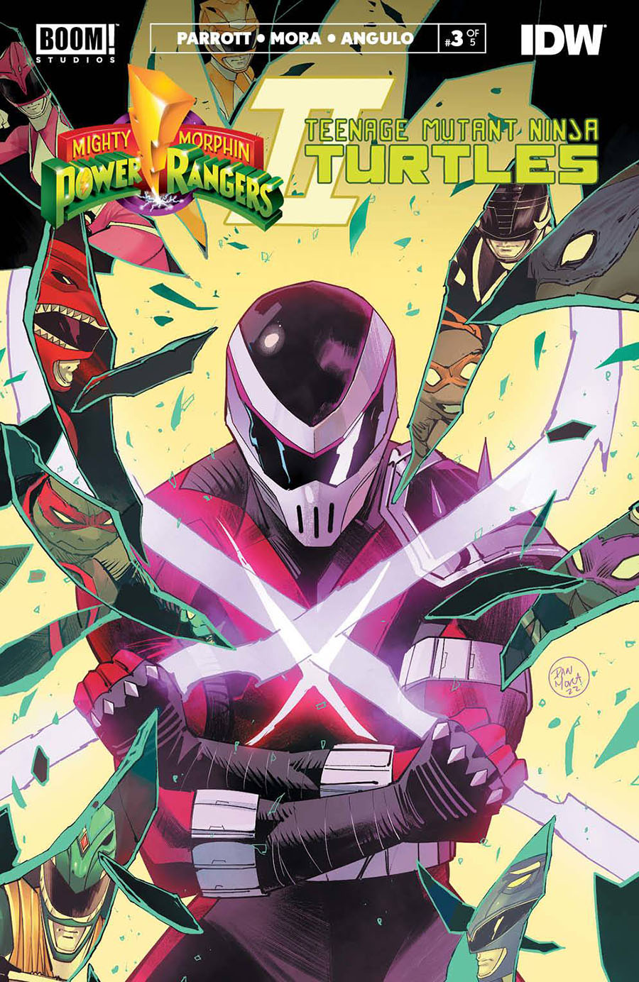 Mighty Morphin Power Rangers Teenage Mutant Ninja Turtles II #3 Cover A Regular Dan Mora Cover