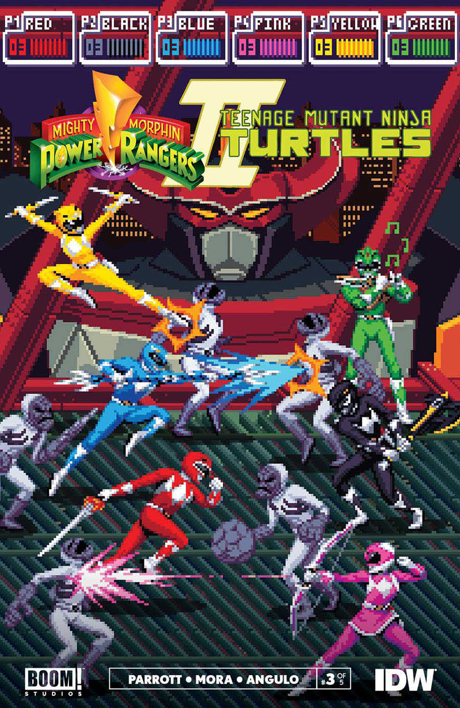 Mighty Morphin Power Rangers Teenage Mutant Ninja Turtles II #3 Cover C Variant Diego Sanches MMPR Cover
