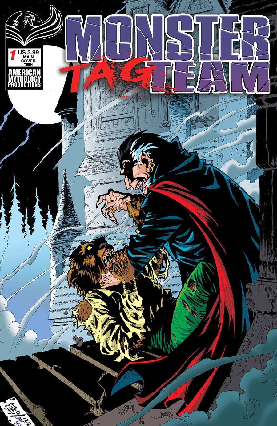 Monster Tag Team #1 Cover A Regular Neil Vokes Cover