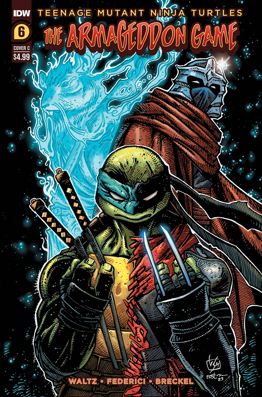 Teenage Mutant Ninja Turtles Armageddon Game #6 Cover C Variant Kevin Eastman Cover