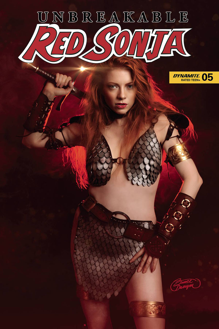 Unbreakable Red Sonja #5 Cover E Variant Augusta Monroe Cosplay Photo Cover