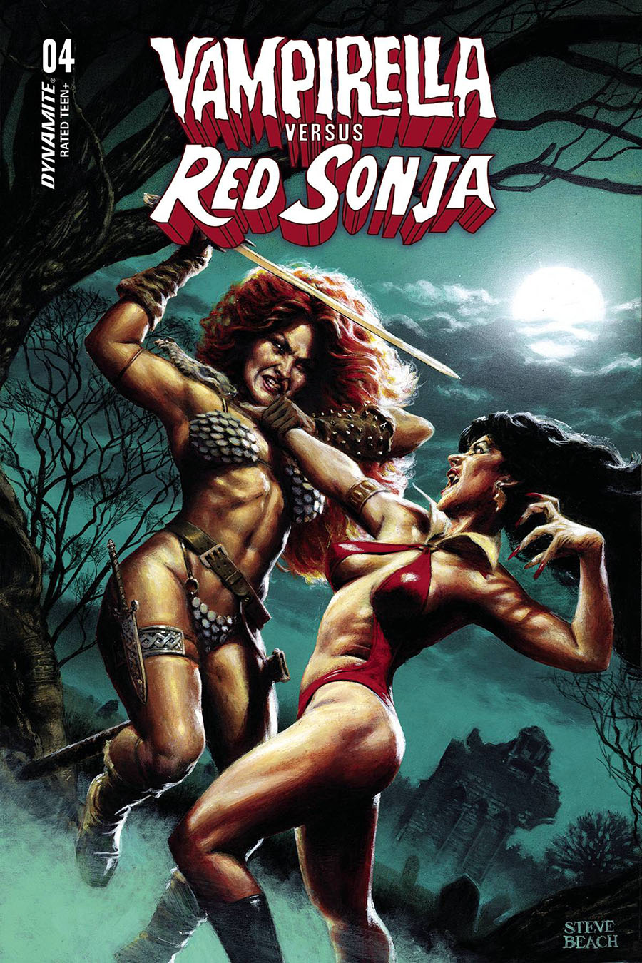 Vampirella vs Red Sonja #4 Cover C Variant Steve Beach Cover
