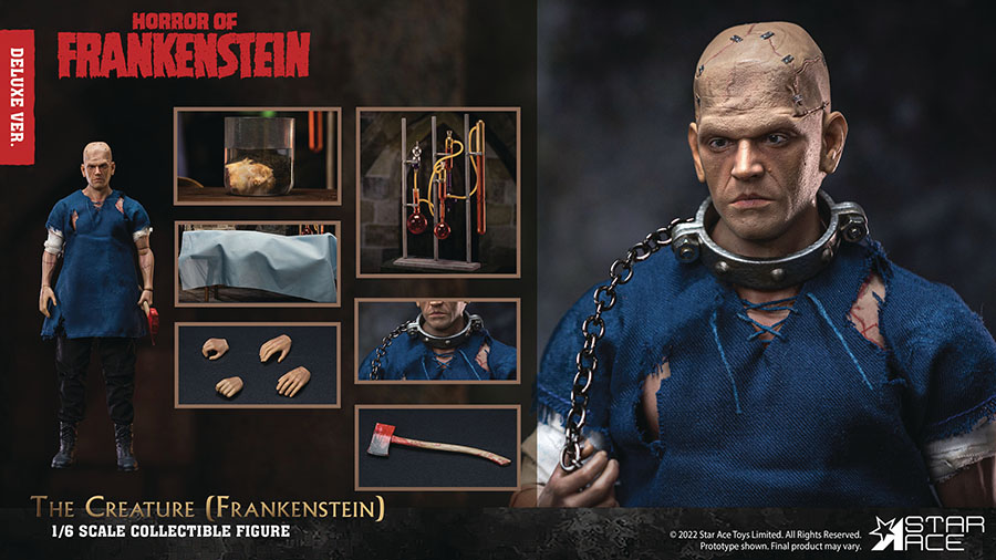 Horror Of Frankenstein The Creature 1/6 Scale Action Figure Deluxe Version