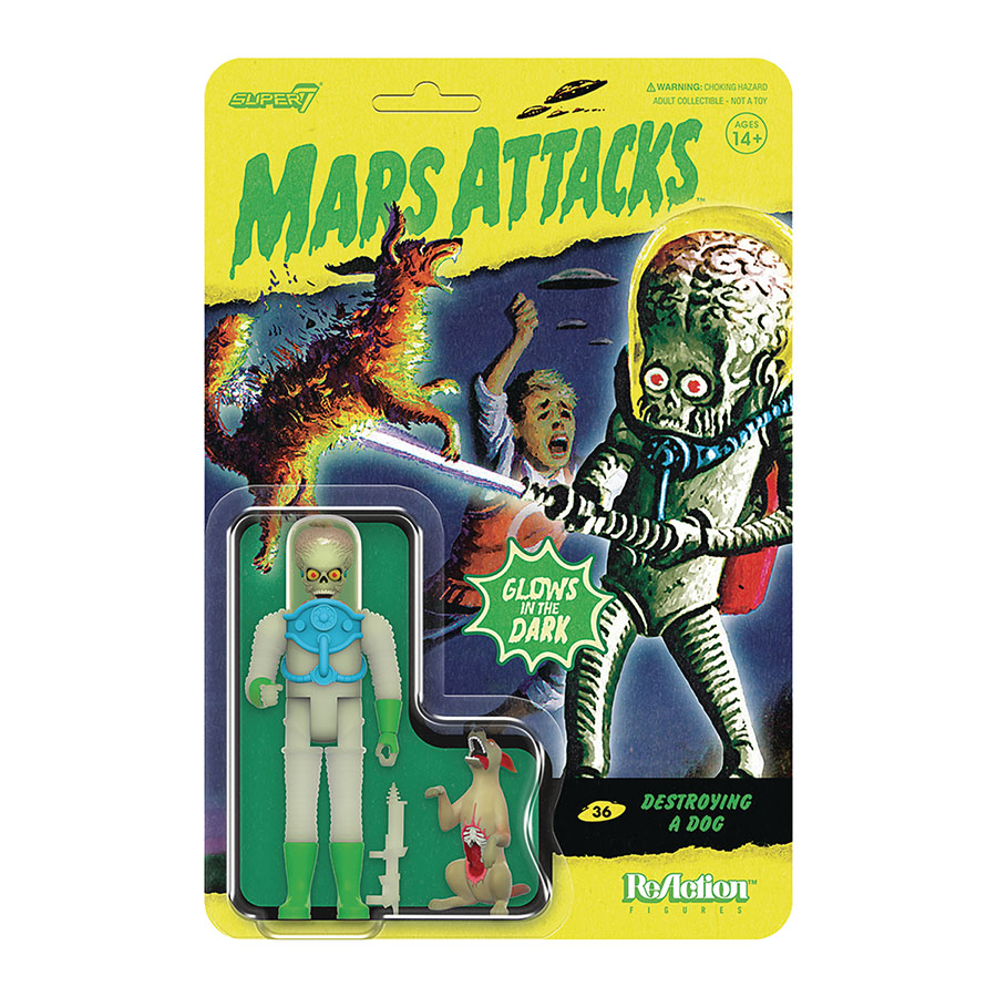 Mars Attacks ReAction Figure Wave 2 - Destroying A Dog (Glow)