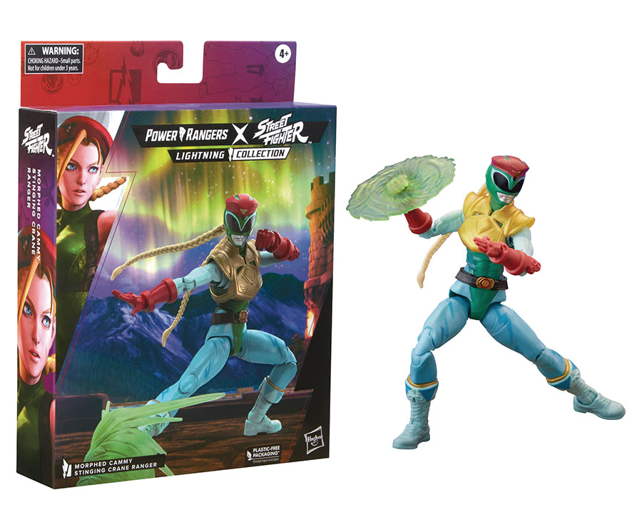 Mighty Morphin Power Rangers x Street Fighter Stinging Crane Ranger 6-Inch Action Figure Case