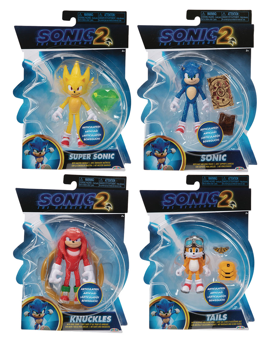 Sonic The Hedgehog 2 Movie 4-Inch Action Figure Wave 2 Assortment Case