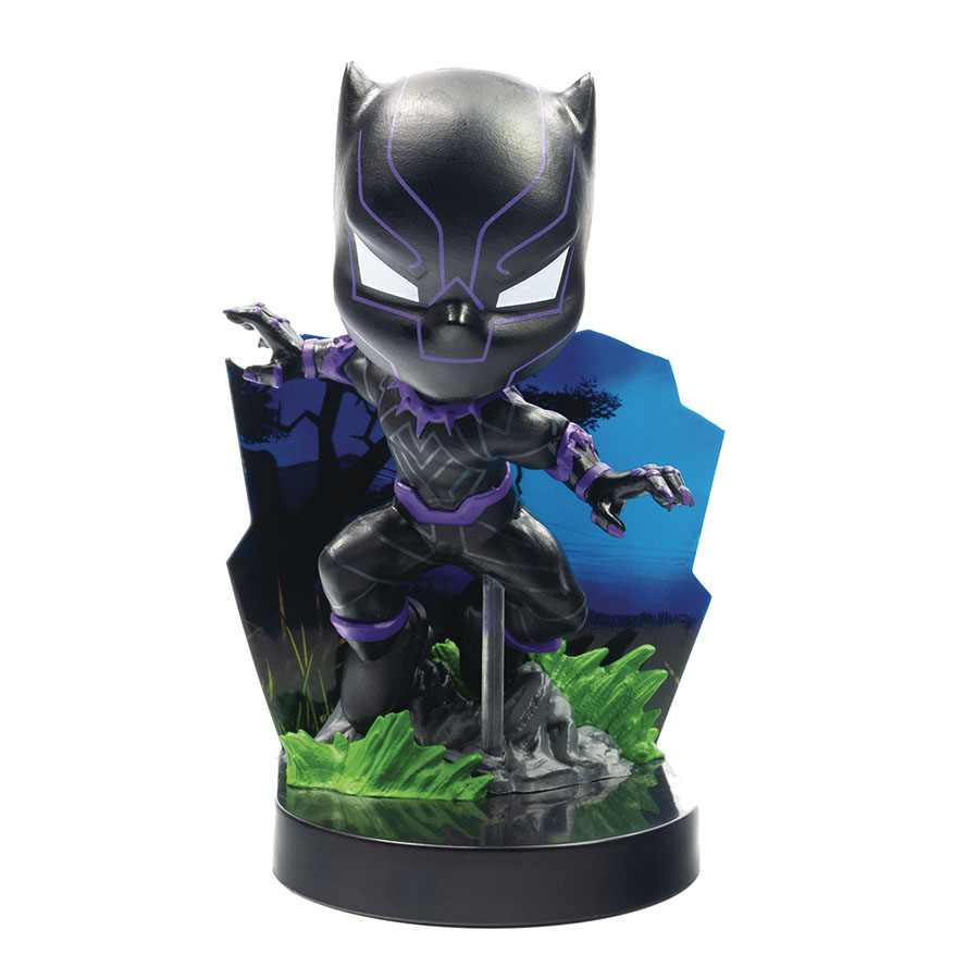 Marvel Black Panther Vibranium Glow Suit Previews Exclusive Superama Diorama Statue