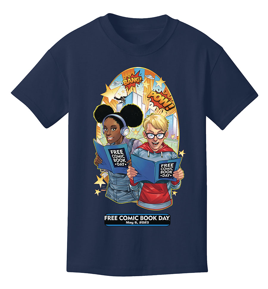 FCBD 2023 Commemorative Artist Laura Braga Navy T-Shirt XXX-Large