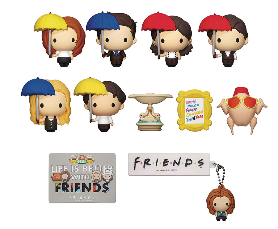 Friends 3D Foam Bag Clip Series 4 Blind Mystery Box 24-Piece Display
