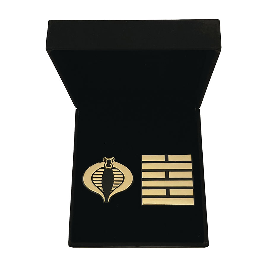 GI Joe Cobra x Arashikage 24K Gold-Plated Pin Box Set