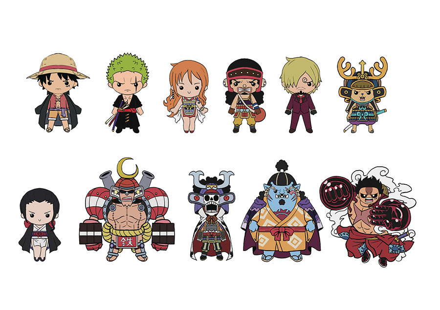 One Piece 3D Foam Bag Clip Series 2 Blind Mystery Box 24-Piece Display