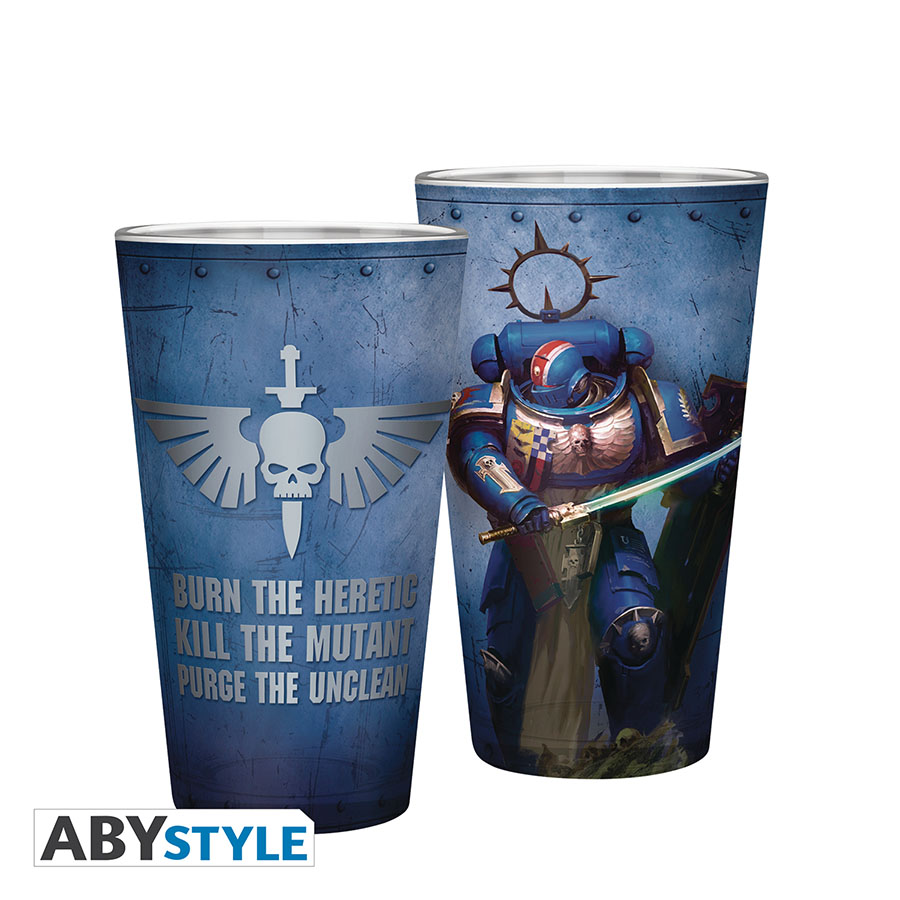Warhammer 40000 Ultramarine 14-Ounce Glass