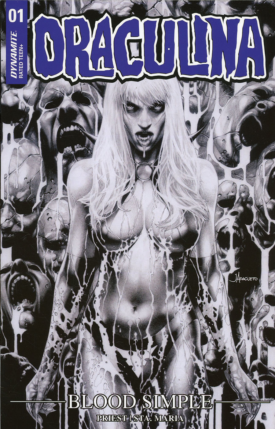 Draculina Blood Simple #1 Cover K Incentive Jay Anacleto Black & White Cover