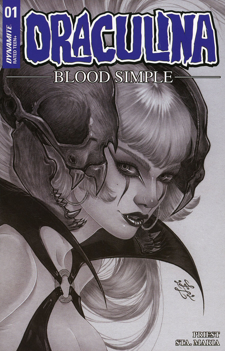 Draculina Blood Simple #1 Cover L Incentive Zoe Lacchei Black & White Cover