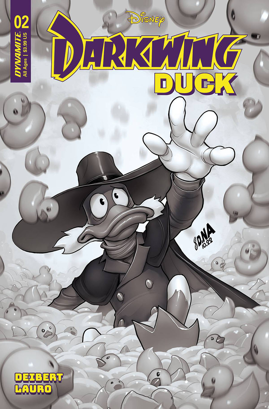 Darkwing Duck Vol 3 #2 Cover I Incentive David Nakayama Black & White Cover
