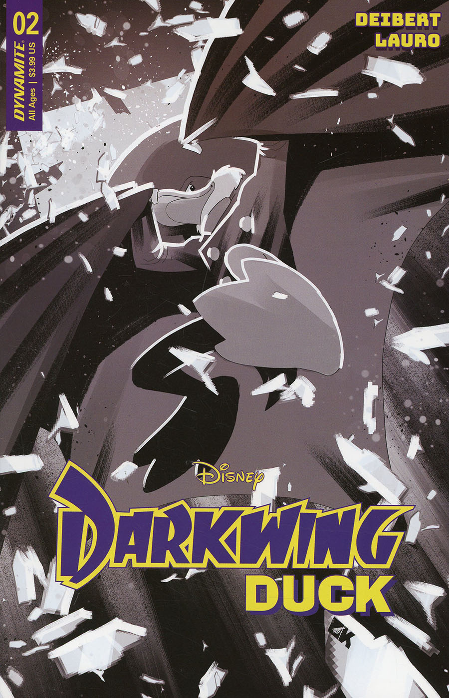 Darkwing Duck Vol 3 #2 Cover O Incentive George Kambadais Black & White Cover