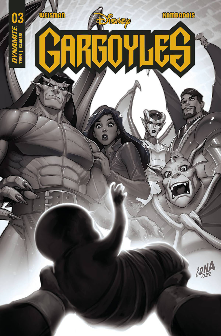 Gargoyles Vol 3 #3 Cover I Incentive David Nakayama Black & White Cover