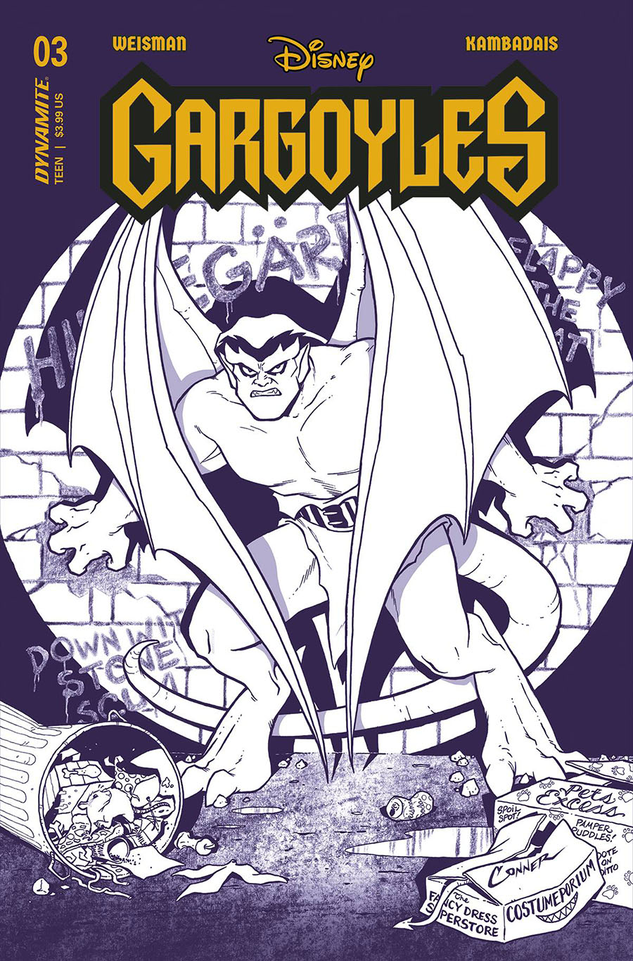Gargoyles Vol 3 #3 Cover J Incentive Amanda Conner Purple Line Art Cover